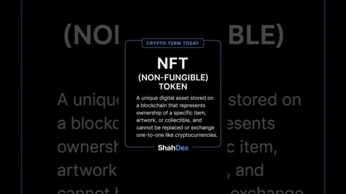( DAY - 34 )CRYPTO TERM TODAY:-NFT(NON-FUNGIBLE TOKEN)🔥