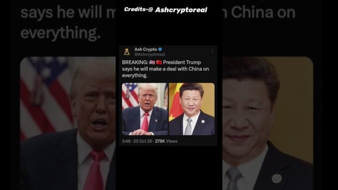 Daily Crypto News Day 11 | 23th October 2025 | #altseason #gold #usachina