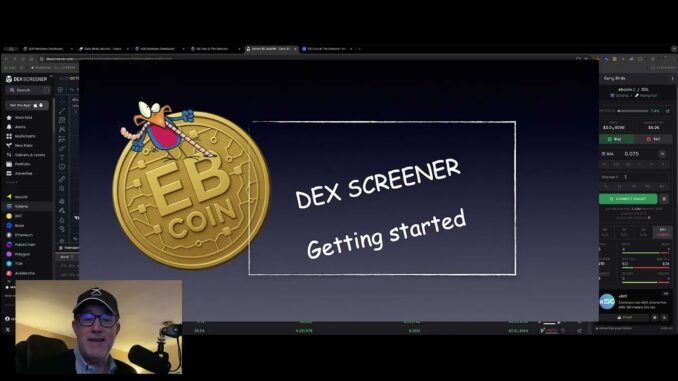 Dex screener  for eb coin @ The Network by jim watts