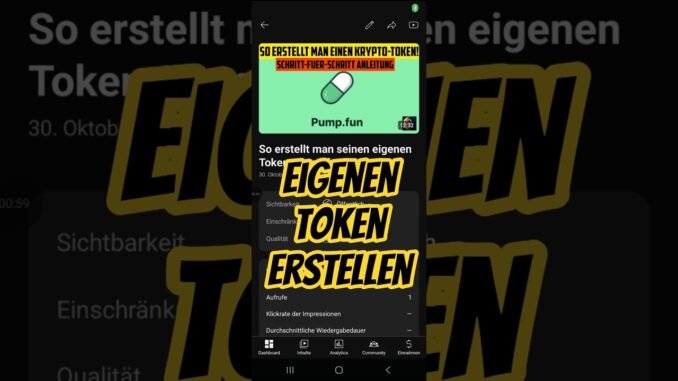 Eigenen Token (Memecoin) erstellen  mit Pump.Fun