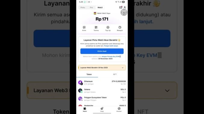 Hati-hati yang masih pakai Pintu Web3 Wallet, lakukan ini sekarang juga #bitcoin #pintu #web3