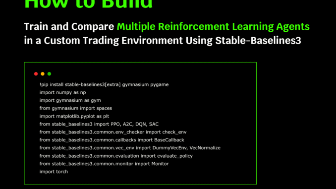 How to Build, Train, and Compare Multiple Reinforcement Learning Agents in a Custom Trading Environment Using Stable-Baselines3