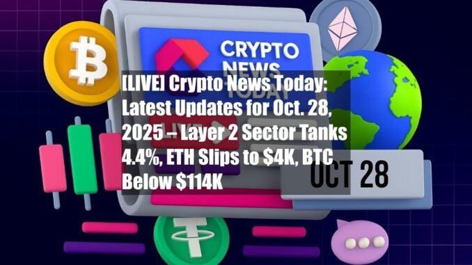 [LIVE] Crypto News Today: Latest Updates for Oct. 28, 2025 – Layer
