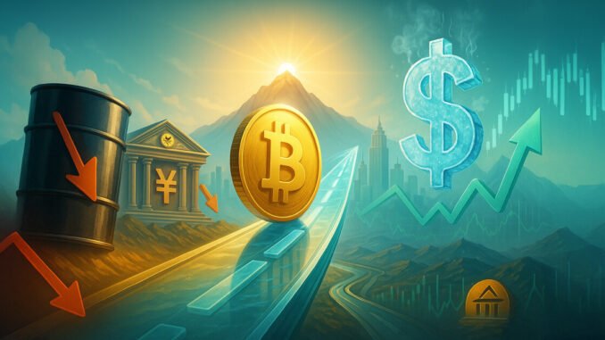 Oil down, dollar cools, BoJ signals rate cut: How will this affect Bitcoin?