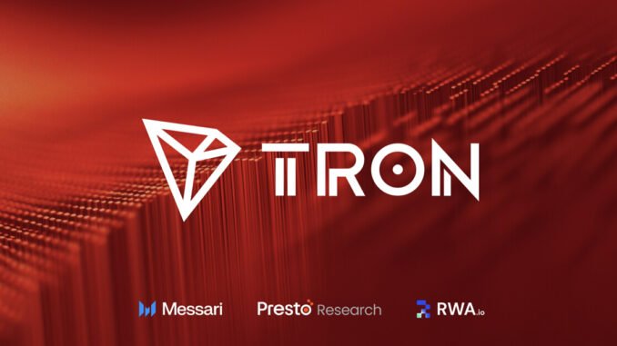 TRON Protocol Revenue Hits All-Time High of $1.2 Billion in Q3 as Messari, Presto, and RWA.io Analyze Ecosystem Growth