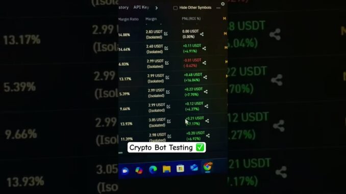 🤖 Testing my new Crypto Trading Bot 💰⚡ #CryptoBot #PassiveIncome
