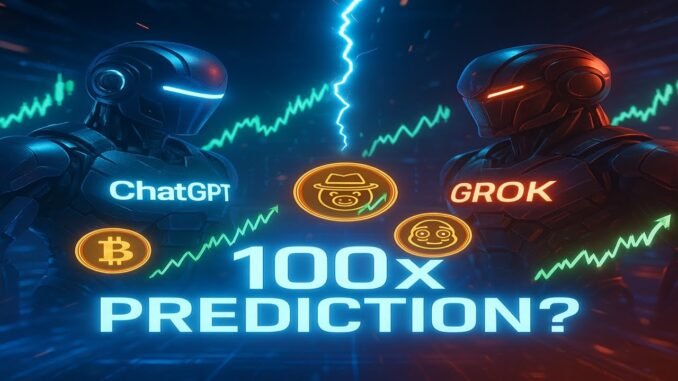 What’s The Next 100x Crypto? ChatGPT vs GROK – Best AI Crypto Prediction