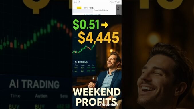 $0.51 To $4,435 LIVE  Weekend AI Trading Bot MT5 Auto Profits #AITradingBot #ForexBot #Crypto