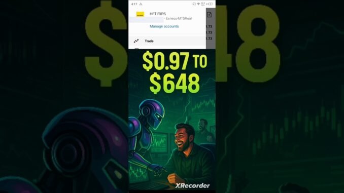 $0.97 → $648 LIVE  AI HFT Trading Bot #AITradingBot #ForexBot #CryptoTrading