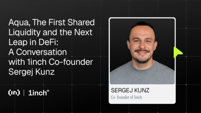 A Conversation with 1inch Co-founder Sergej Kunz A Conversation with 1inch Co-founder Sergej Kunz