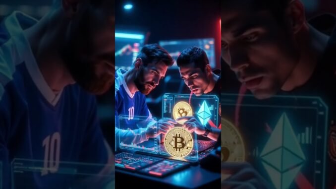 AI Messi & Ronaldo Crypto Wins! How Football Legends Are Making Millions! ⚽💰 #shorts #aivideo #phonk
