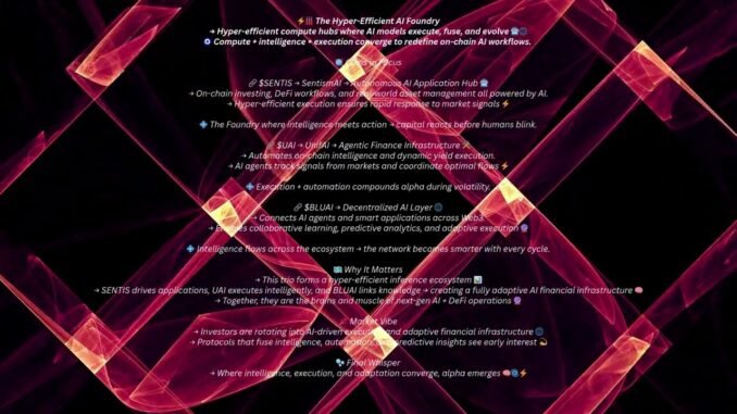 AI : The Hyper-Efficient AI Foundry  |  Blockchain Coins You Can’t Miss! 🤖🏭 SENTIS –UAI –BLUAI ⚡