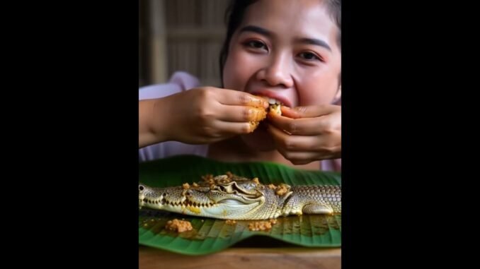 ASMR MUKBANG buaya kecil with grok ai #shortsvideo #diwali #food