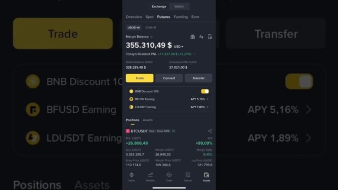 $BTC Live Crypto Trade on Binance: #binance #shorts #trading #cryptotrade #cryptotrader