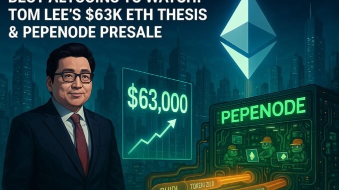 Best Altcoins Eye Rebound as Tom Lee Pitches $63K ETH; Best Altcoins Soar as Tom Lee Makes $63,000 Ethereum Prediction: PEPENODE to Rally Soon?