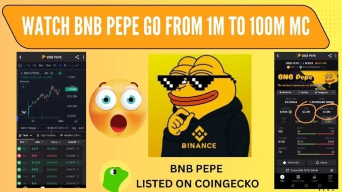 Bnb Pepe Dexscreener Updated   Listed On Coingecko! Watch It Go From 1M to 100M MC!