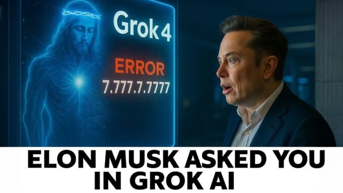 CHOSEN ONE, ELON MUSK ASKED YOU IN GROK AI