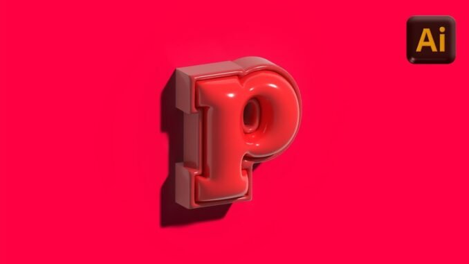 Create 3D Text Design in Adobe Illustrator | Full Tutorial for Beginners | Ai 3D Text Effect 2026