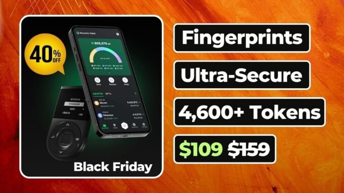 D’CENT Biometric Wallet Black Friday Sale 2025 | 40% OFF Secure Hardware Wallet