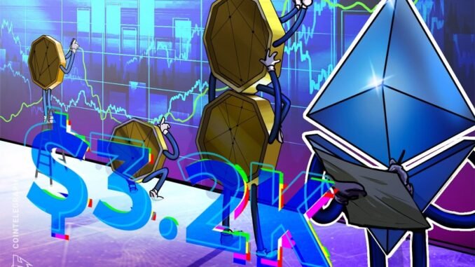 Ether Eyeing $3.2K As Stablecoin Yields Remain Low: Santiment
