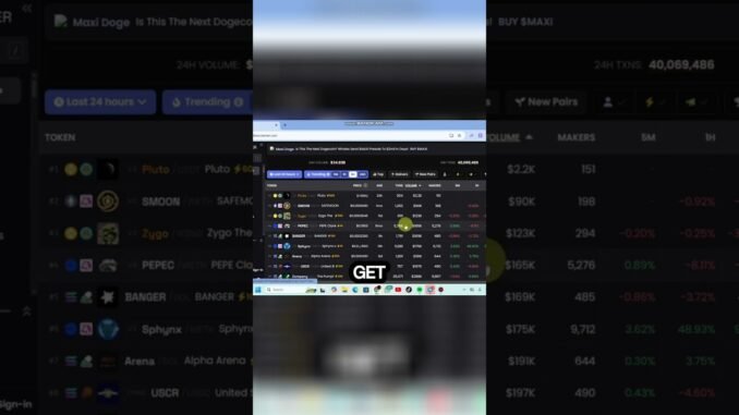 Find Meme Coins EARLY: DEX Screener Tool Unveiled! #shorts