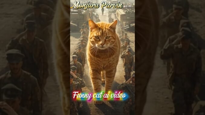 Funny cat ai video #cat #cartoon #ai #news #cute #short #world #motivation