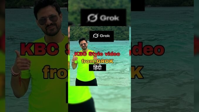 GROK AI- KBC style video generation🔥🔥❤️ #artificialintelligence #aiforbeginners #grokai #grok