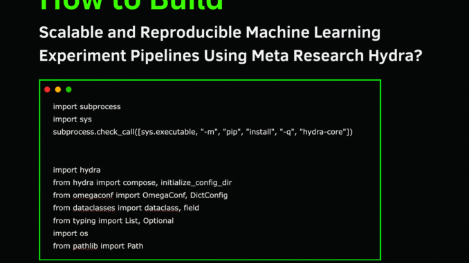 How Can We Build Scalable and Reproducible Machine Learning Experiment Pipelines Using Meta Research Hydra?