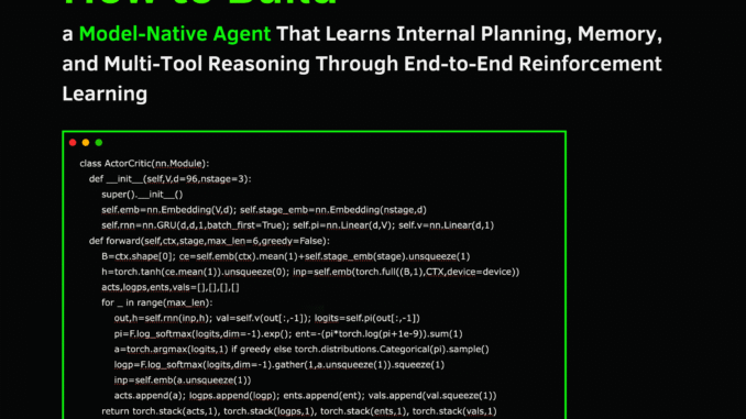 How to Build a Model-Native Agent That Learns Internal Planning, Memory, and Multi-Tool Reasoning Through End-to-End Reinforcement Learning