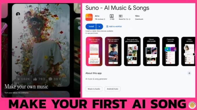 How to Make Your First AI Song in Suno AI – Beginner Friendly!