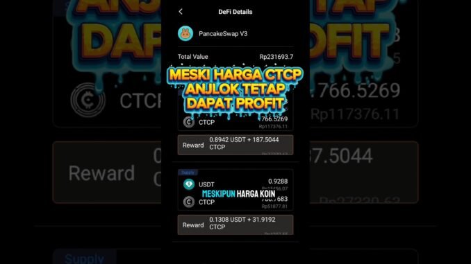 KOIN CTCP ANJLOK TETAP DAPAT PROFIT #farming #berkebun #pancakeswap #farmingkoin #ctcplus #ctcp #fyp