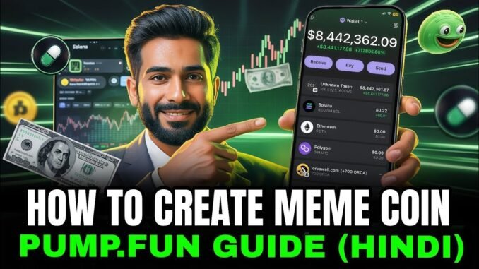 Meme Coin Kaise Banaye aur Launch Kare? | Pump.fun Full Tutorial (Hindi)