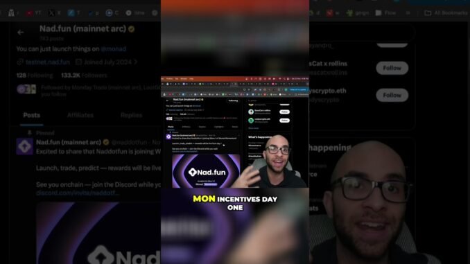 NAD.Fun: Meme Coins on Monad Starts NOW 🚀 (Like Pump.Fun but on MONAD)