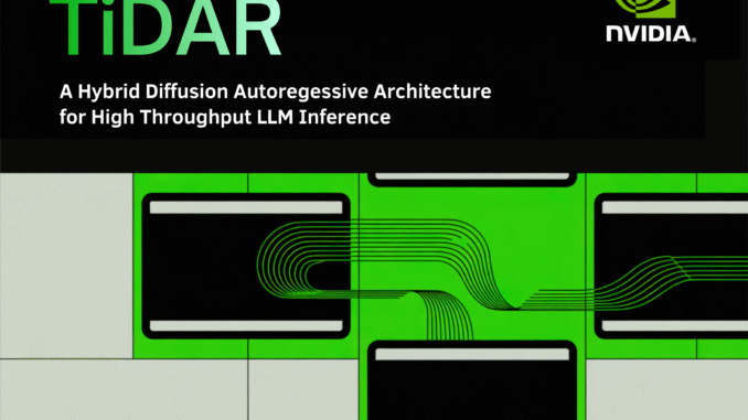 NVIDIA AI Introduces TiDAR: A Hybrid Diffusion Autoregressive Architecture For High Throughput LLM Inference