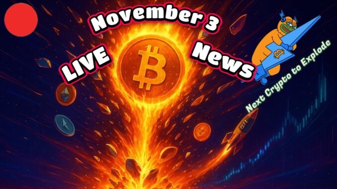 Next Crypto to Explode Live News Today: Timely Insights for Chart Sniffers (November 3)