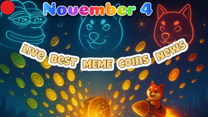Best Meme Coins Live News Today: Latest Degen Alpha & Market Updates (November 4)