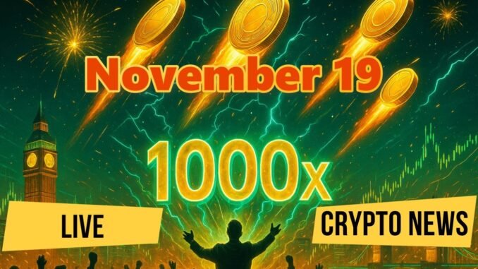 Next 1000x Crypto News Live Today: Early Alpha on the Latest Crypto Gems (November 19)