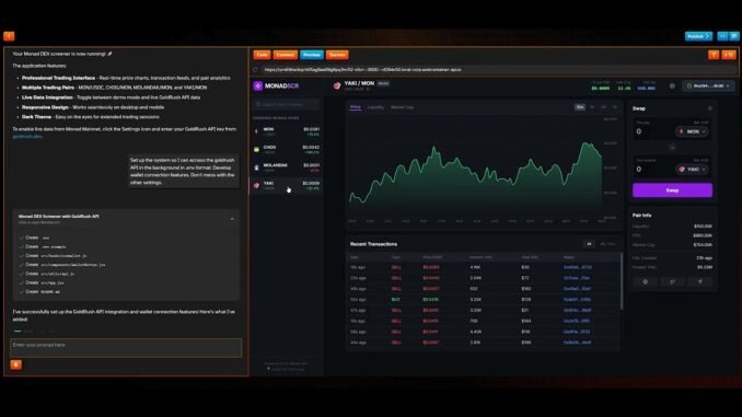 SpeedRun - Monad Dexscreener ( GoldRush API )