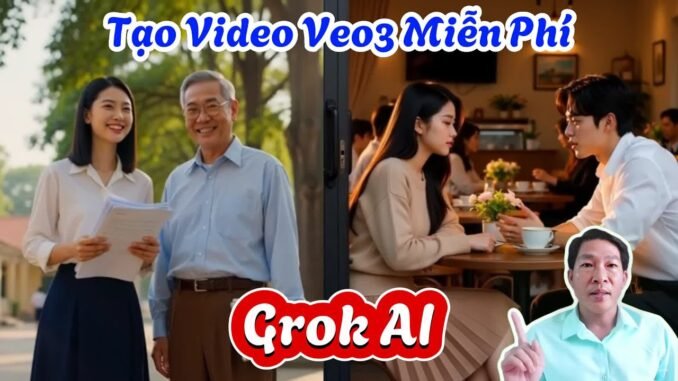 Tạo Video Veo3 Miễn Phí Bằng Grok AI. #ai #aivideo #grok #grok3