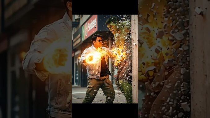✅The Unbreakable Strike: Man vs Hulk💥⚡#ai #EpicClash #CinematicFight #grok