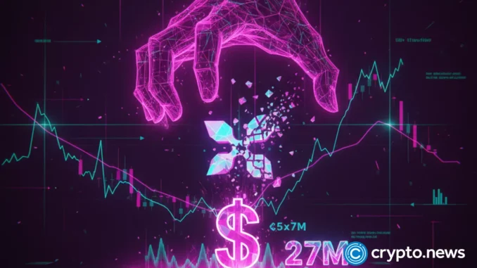 Trader bets $27 million against XRP with heavy leverage