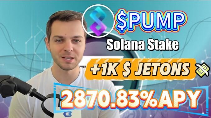 Tutoriel complet : stake PUMP coin en Pumpfun Solana pour 2870.83%% APY