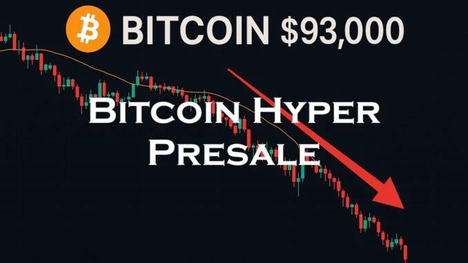 Bitcoin Hyper Presale Pushes Toward $28M As Bitcoin Slides To $93K.
