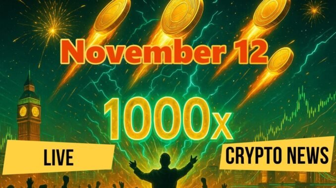 Next 1000x Crypto News Live Today: Early Alpha on the Latest Crypto Gems (November 12)