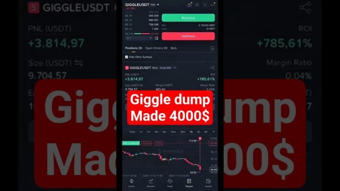 giggle coin dump we made profit #crypto #cryptonews #cryptotrading #btc #bitcoin #binance