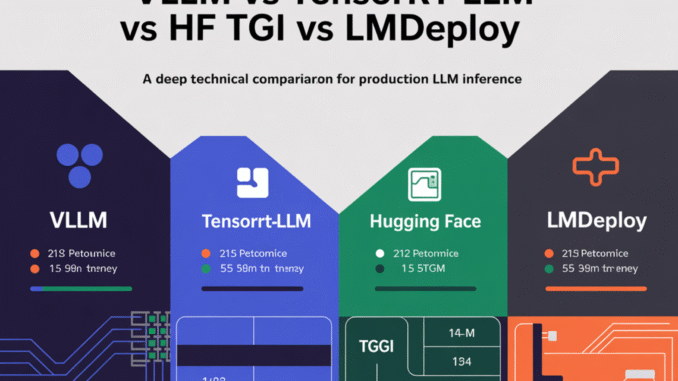 vLLM vs TensorRT-LLM vs HF TGI vs LMDeploy, A Deep Technical Comparison for Production LLM Inference
