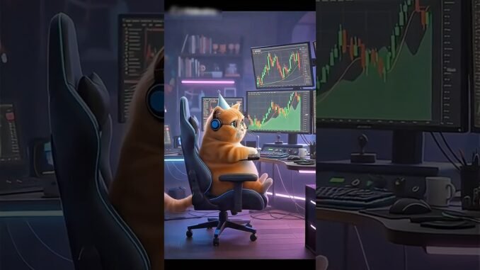 AI Orange Cat Loses His Entire Crypto Bag 😭📉 | Trader Cat Meme #shorts