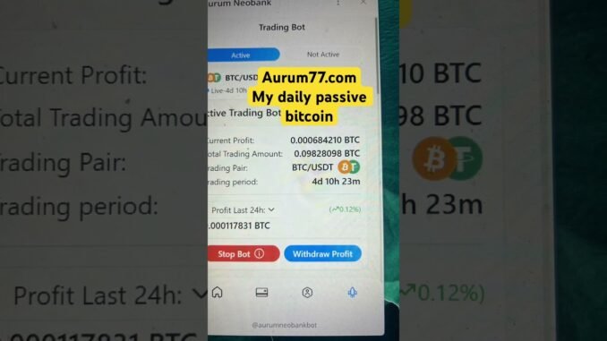 Aurum AI trading bot passive crypto income Up 17% a month  bitnest text coin cryptex Aurum77.com
