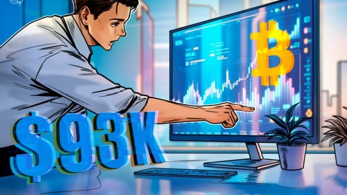 BTC Reversion Play Stops Price at $93K: What’s Next