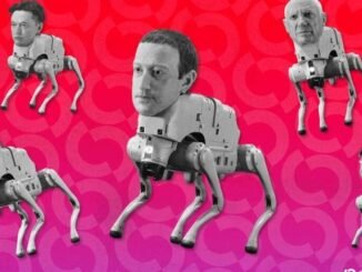 Beeple Made Robot Dogs With Musk, Zuckerberg, and Warhol Heads That Poop NFTs